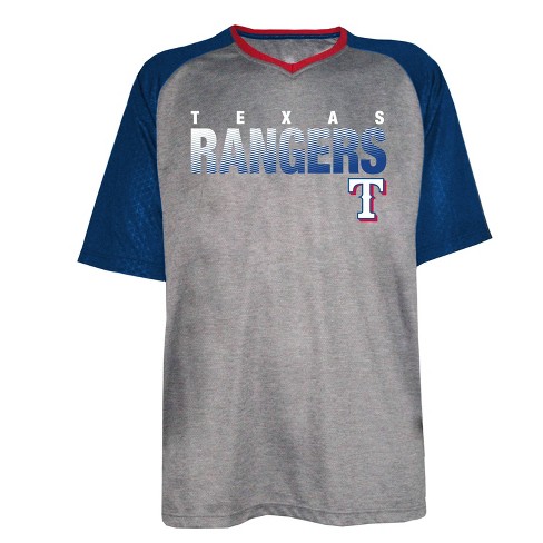 Mlb Texas Rangers Men's Short Sleeve V-neck Jersey : Target