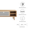 Modway Kurtis 65" TV Stand – Oak Finish, MDF and Particleboard Entertainment Console - 2 of 4