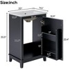 ALEXOUN 20" Bathroom Vanity with Ceramic Sink, Small Bathroom Sink Cabinet with 1 Soft-Close Door, Single Ample Storage Sink Bathroom Vanity - 4 of 4