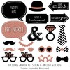 Big Dot of Happiness Rose Gold Bridal Shower - Photo Booth Props Kit - 20 Count - 2 of 4