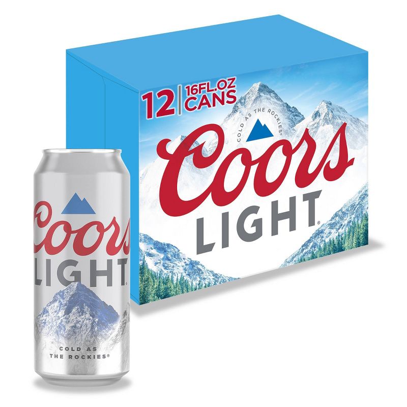 Coors Light Beer - 12pk/16 fl oz Cans, 1 of 9