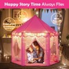 Etokfoks Girls Princess Castle Play Tent Hexagon Fairy House 1 Piece Pink Indoor Outdoor Playhouse for Kids 48 x 52 Inches - 2 of 4