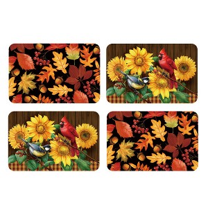 Briarwood Lane Fall Double Sided Placemat (4-pack) 17x11.25 Leaves and Birds For Fall Placemat - 1 of 4