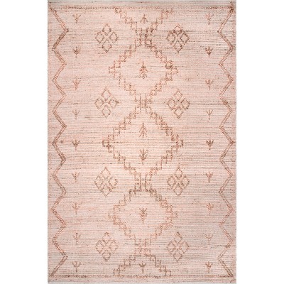 Image of nuLOOM Handmade Moroccan Julianne Jute Area Rug, 5' x 8', Pink