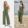 EXLURA Women's Summer Casual Dressy Jumpsuits Loose Overalls One Piece Sleeveless Wide Leg Pant Rompers with Pockets 2025 - 2 of 4