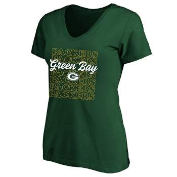 NFL Green Bay Packers Women's Plus Size Short Sleeve V-Neck T-Shirt