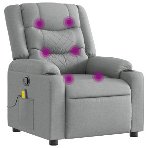 vidaXL Massage Recliner Chair Light Grey - 1 of 4