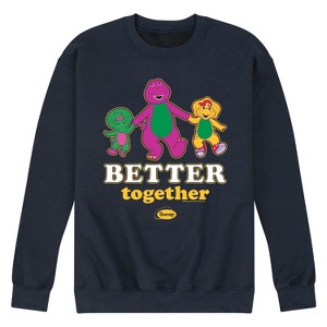 Men's - Mattel - Barney Better Together Graphic Fleece Sweatshirt - 1 of 4