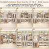 Aheaplus 8-11FT Closet Organizer with Drawers, Walk-in Wardrobe Closet System with 4 Hanging Rods - 4 of 4