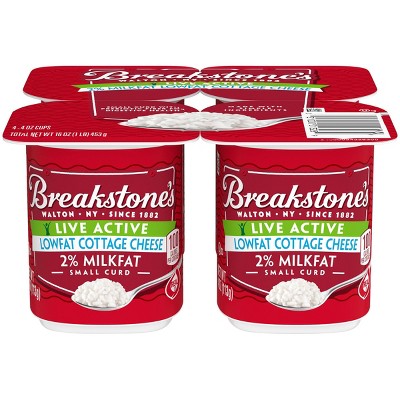 Breakstone's Live Active Low Fat Cottage Cheese - 16oz/4ct