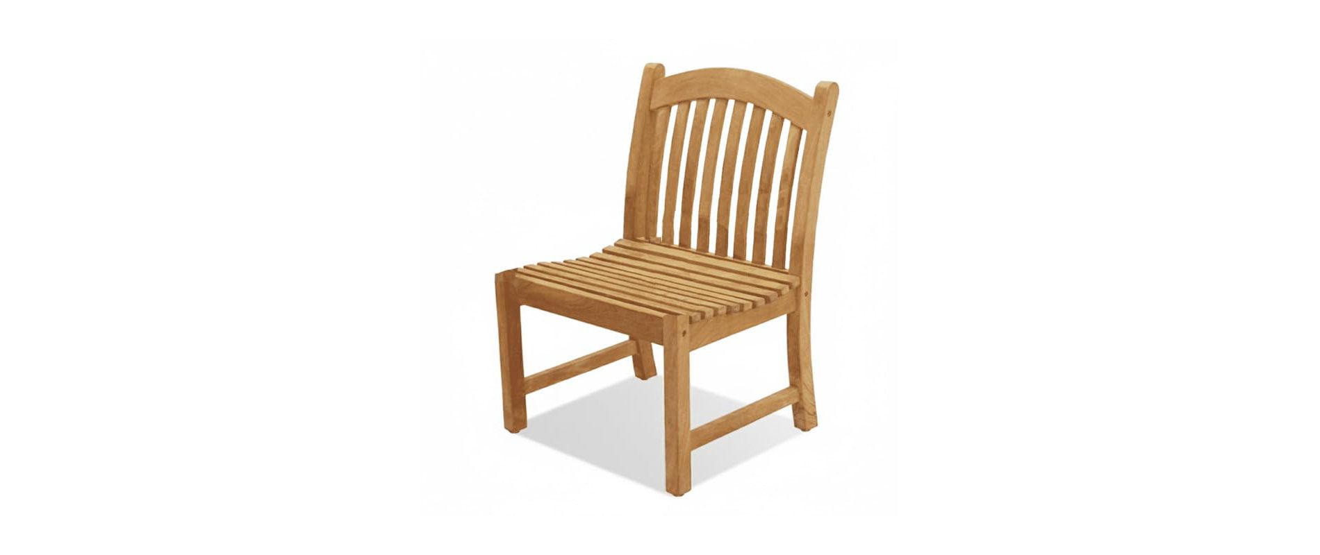 Covers&All Solano 23.9 in W Dining Side Chair, Solid Teak Wood Frame, Weather-Resistant, 25.8 x 23.9 x 35