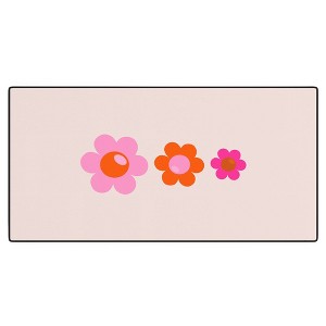 Daily Regina Designs Les Fleurs 01 Abstract Retro Desk Mat - Deny Designs - 1 of 4