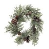Transpac Artificial 24 in. Green Christmas Pine Woodland Wreath - 2 of 4