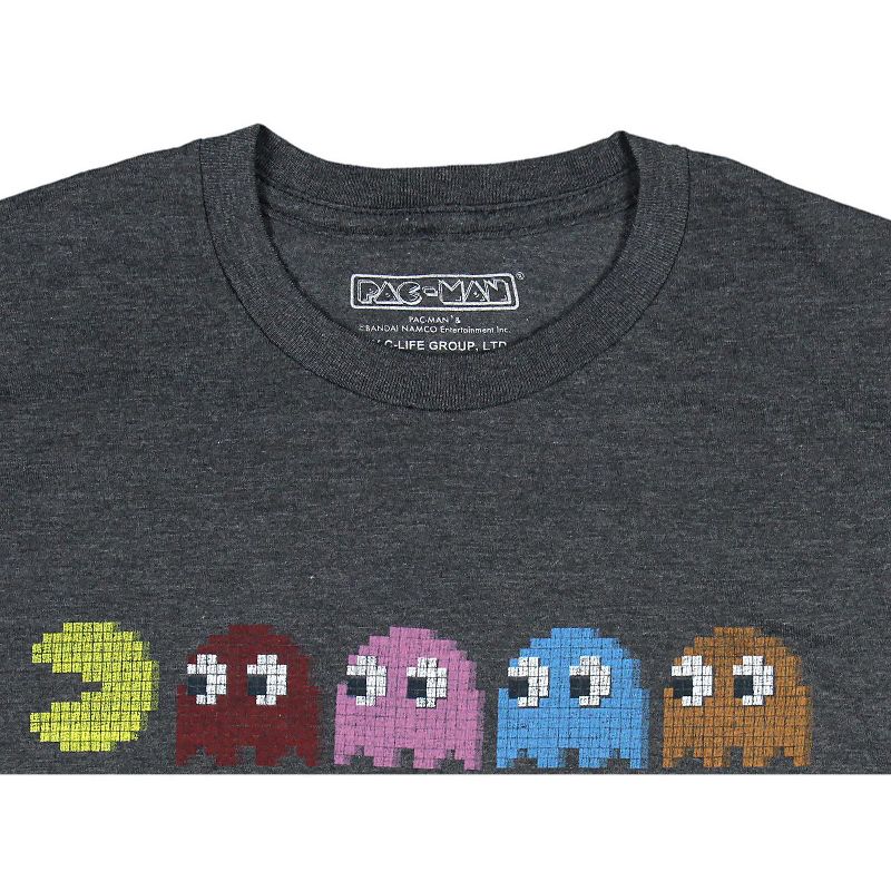 Pac-Man Men's Women's Vintage Licensed Logo Ghosts Graphic T-Shirt New, 3 of 4