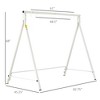Metal Porch Swing Stand, Heavy Duty Swing Frame, Hanging Chair Stand Only, 528 LBS Weight Capacity, for Backyard, Patio, Lawn, Playground - 3 of 4