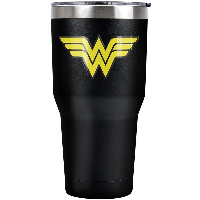 DC Wonder Woman Logo Steel Tumbler 30oz Coffee Travel Mug