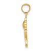 Black Bow Jewelry 14k Yellow Gold Little Girl Charm or Pendant, 13mm - 2 of 4