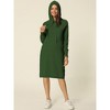 INSPIRE CHIC Womens' Casual Pullover Sweatshirt Long Sleeve Hoodie Dress with Pockets - 2 of 4