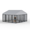 Okak Dog Crate with Waterproof Cover and Metal Frame, Dog Kennel with 2 Feeders, Outdoor Dog Cage for Medium and Large Size Dogs - 2 of 4