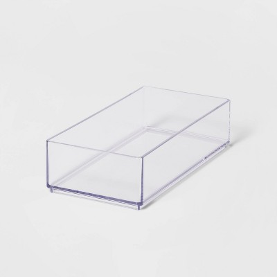 Small 8" x 4" x 2" Plastic Organizer Tray Clear - Brightroom™