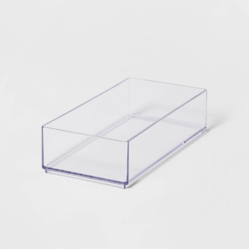 Small 8 x 4 x 2 Plastic Organizer Tray Clear - Brightroom 1 ct
