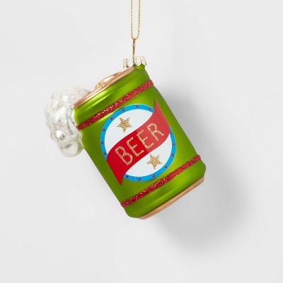 Glass Beer Can Christmas Tree Ornament - Wondershop™