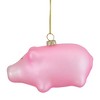 Northlight Pink Pig Glass Christmas Ornament - 4" - 3 of 4
