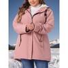 Agnes Orinda Women's Plus Size Fall Long Sleeve Hooded Warm Barn Jackets with Pockets - 2 of 4