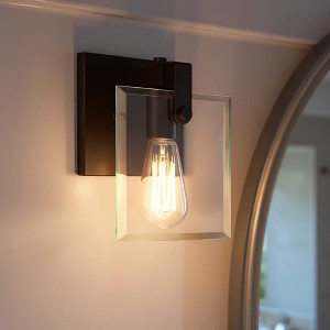 Urban Ambiance Luxury Modern Farmhouse Modern Bath / Wall Light,  8-3/8"H x 7"W,  Olde Bronze Finish, UHP2454 - 1 of 4