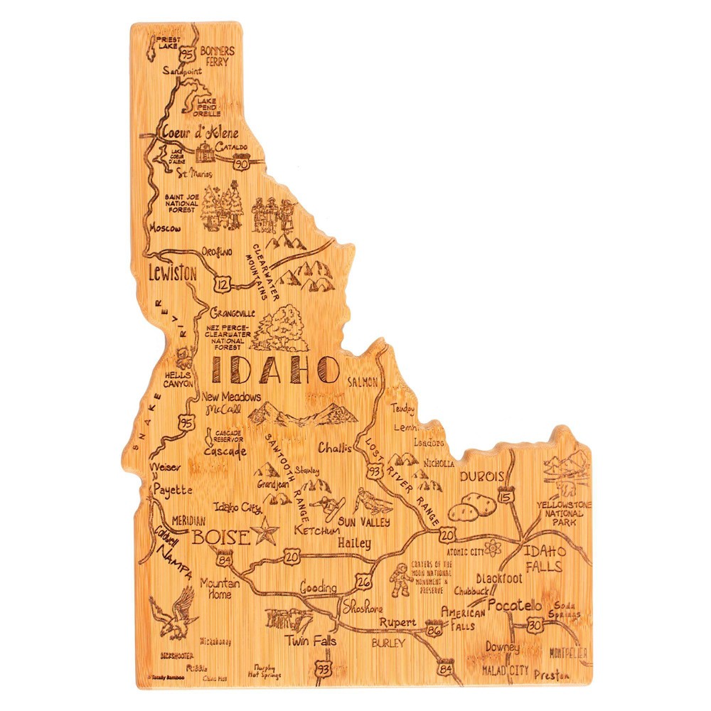 Totally Bamboo Destination Idaho Serving and Cutting Board