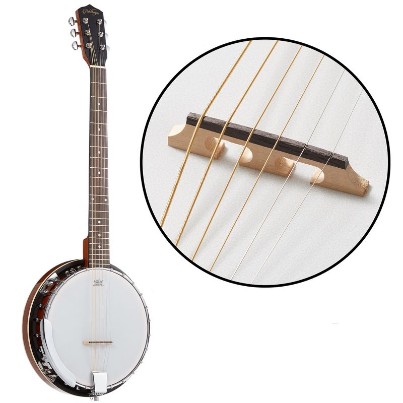 Ashthorpe 6-String Banjo with 24-Brackets and Closed Back Mahogany Resonator, 5 of 7