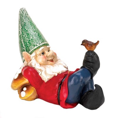 10" Lazy Gnome Solar Statue - Zingz & Thingz