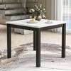 VYNXARIA 5-Piece Metal Dinette Set with Laminated Off-white Faux Marble Top, 4 Black Chairs - 4 of 4
