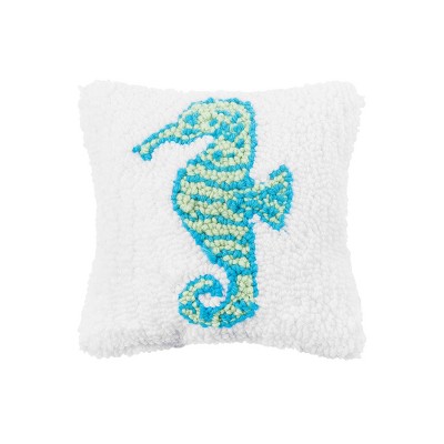 C&F Home 8" x 8" Seahorse Hooked Petite Throw Pillow