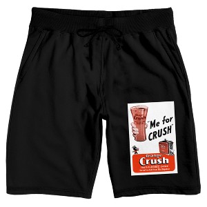 Orange Crush In A Glass 'Me For Crush' Men's Black Graphic Sleep Shorts - 1 of 3