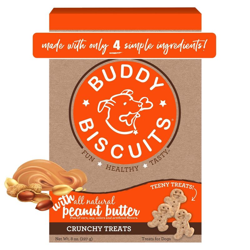 Buddy Biscuits Peanut Butter Puppy Dry Dog Treats - 8oz, 1 of 13