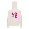 Everyday Kids Cheerleading LOVE Girls Zip Up Hoodie – Pink Pom Pom & Megaphone Graphic Sweatshirt - 3 of 4