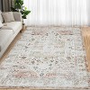 Vintage Entryway Runner Washable Non-Slip Rubber Backing Soft Non-Shedding Chenille Low Pile Carpet Retro Oriental Hallway Rug - 3 of 4