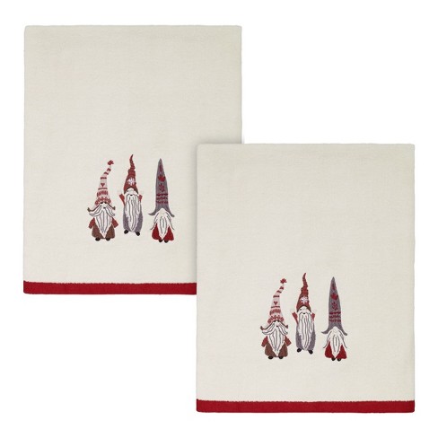 Avanti Linens Christmas Gnomes 2 Pc Bath Towel Set : Target
