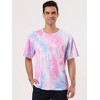 Lars Amadeus Men's Summer Tie-Dye Design Tee Short Sleeves Hip Hop Printed T-Shirt - 3 of 4