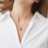 EVERLY JEWELRY | Sterling Silver 5 CT TGW Amethyst White Topaz Fashion Pendant With Chain, 18-inch - 4 of 4