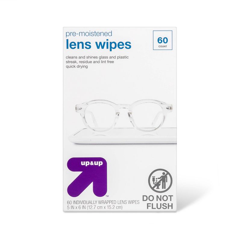 Pre-Moistened Lens Wipes - 60ct - up &#38; up&#8482;, 1 of 7