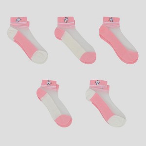 Alilang Women's Thin Semitransparent No - Show Socks 5pk Non-slip and Sweat-absorbent - 1 of 4