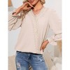 Womens Tops Long Sleeve Shirts V Neck Sweatshirt for Women Fall Fashion Trendy Clothes Casual Blouses - 4 of 4