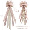 Aoibox Rose Gold Christmas Tree Topper Bow 12 Inch Wide Glitter Snowflake Ribbon 6 Streamers 1 Pack Holiday Decoration - 4 of 4
