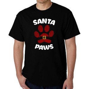 LA Pop Art Santa Paws - Men's Word Art T-Shirt - 1 of 4