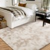 Fluffy Shaggy Rug: Tie-Dyed Furry Non-Shedding Plush Rug – Fuzzy Accent Carpet for Living Room, Bedroom | Soft Feet-Friendly Home Decor Floor Cover - 4 of 4