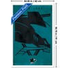 Trends International NHL San Jose Sharks - Logo 25 Framed Wall Poster Prints - 3 of 4