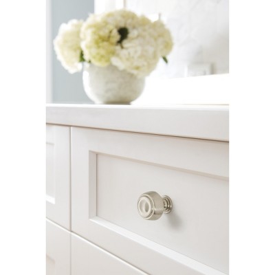 Satin Nickel 1-5/8" Round Cabinet Knob with Mounting Hardware