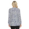 Women's Printed Peasant Blouse-White Mark - 3 of 4